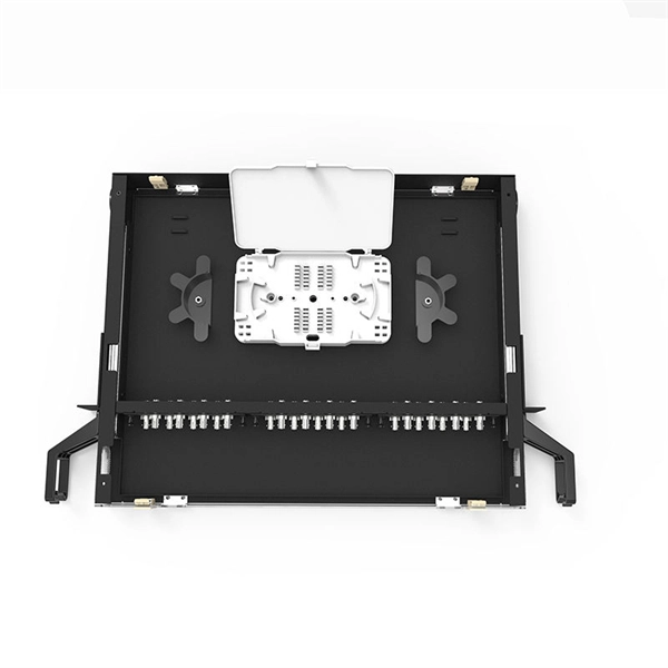 What panel should I connect fiber optic cables and network cables to 